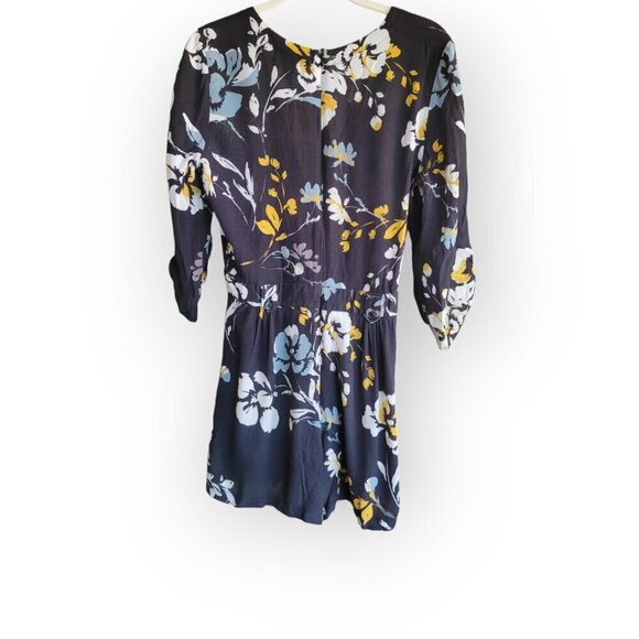 Yumi Kim Love Triangle Liz Romper Floral Faux Wrap V Neck Fun Black Size Small - Picture 5 of 11